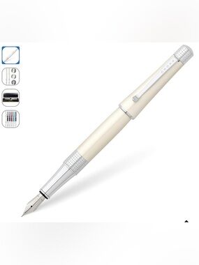 Elegant Cross Fountain Pen with Silver Accents